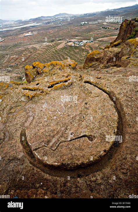 Incised Channels In The Rock Near Cuevas De Cuatro Puertas Gran Canaria