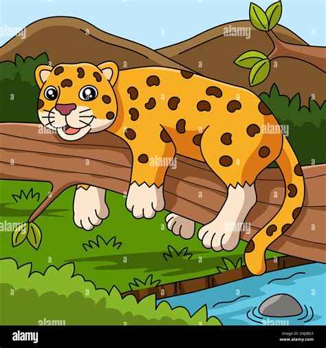 Jaguar Cartoon Vector Colored Illustration Stock Vector Image & Art - Alamy