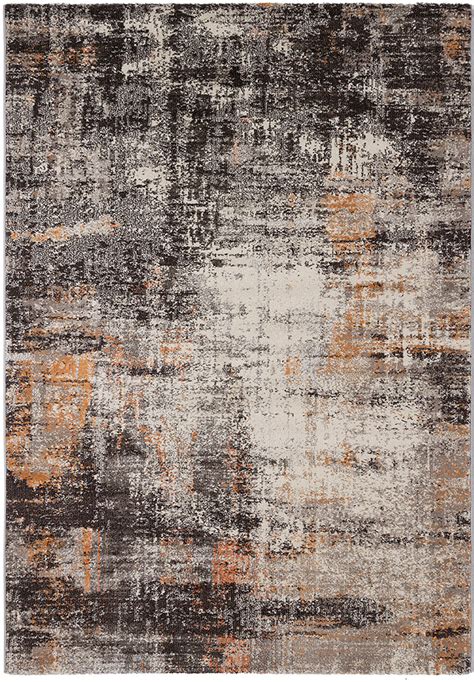 Tapis Marron Abstrait Rectangle Moderne Loan