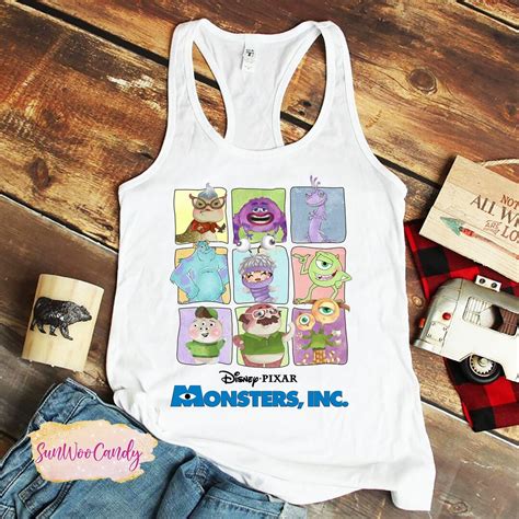 Monster Inc Tank Monsters University Shirts Sullivan Mike Etsy