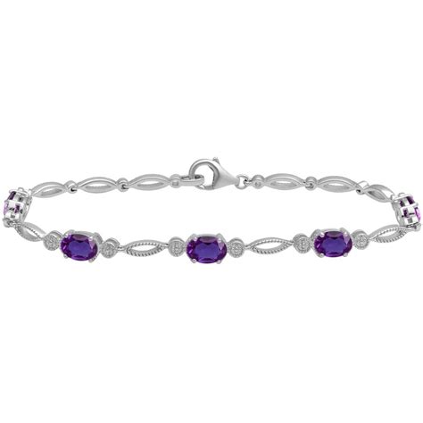 Amethyst Sterling Silver Bracelet