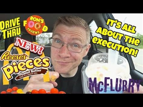 NEW! MINI REESE'S PIECES MCFLURRY!! MCDONALDS DRIVE THRU REVIEW!! - YouTube