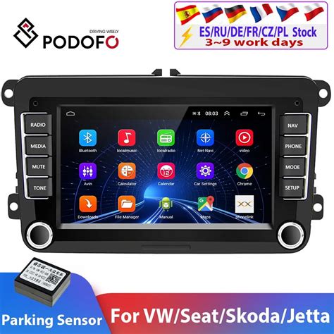 Podofo Reproductor Multimedia Con Android Para Coche Radio De Din