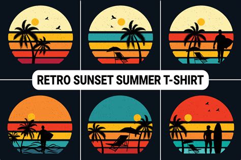 Retro Sunset Summer T Shirt Design Background 8652273 Vector Art At Vecteezy