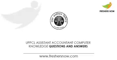 Uppcl Assistant Accountant Computer Knowledge Questions And Answers