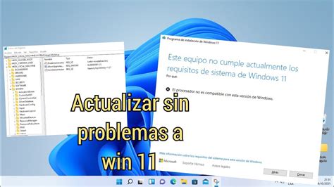 procesador no compatible Instalar Windows 11 según Microsoft YouTube