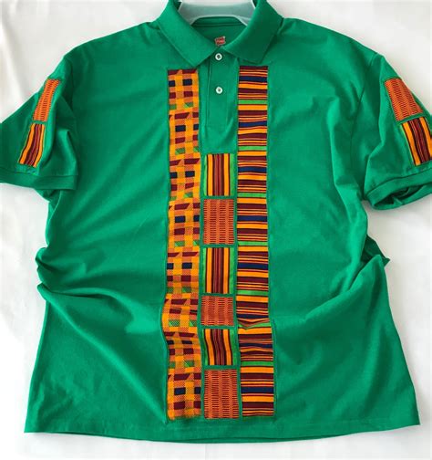 Kente Ankara Dashiki Shirt African Ethnic Kitenge Black Etsy