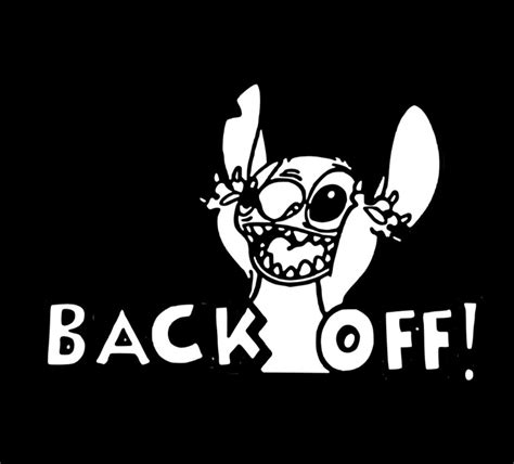 Stitch Back Off Decal Car Decal Car Window Sticker Vinyl Etsy