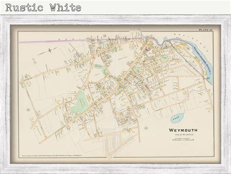 Village of WEYMOUTH, Massachusetts 1888 Map