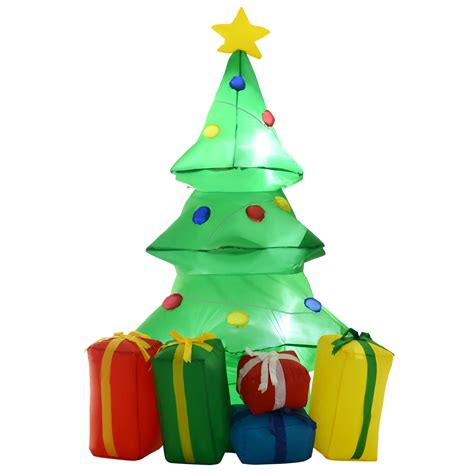 HOMCOM Albero Di Natale Gonfiabile Gigante Luminosa Decorazione