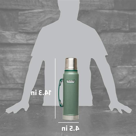 Stanley Thermos Classic Vacuum Bottle Hammertone Green 18 8