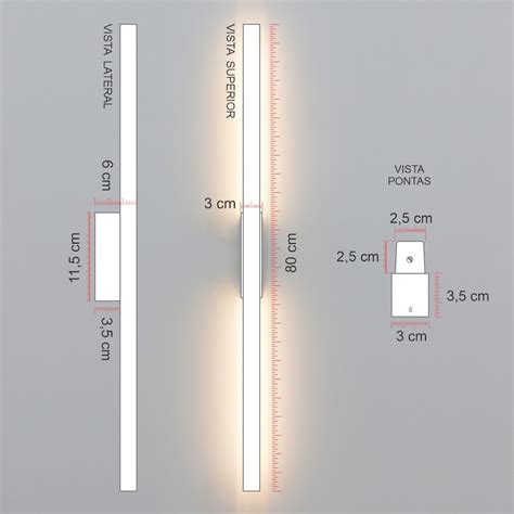 Arandela Luminalux Alx Indireta Led Moderna Cm Externa