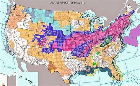 Three Maps Watch Winter Sprawl Across Us As It Heads For Central New York East Coast