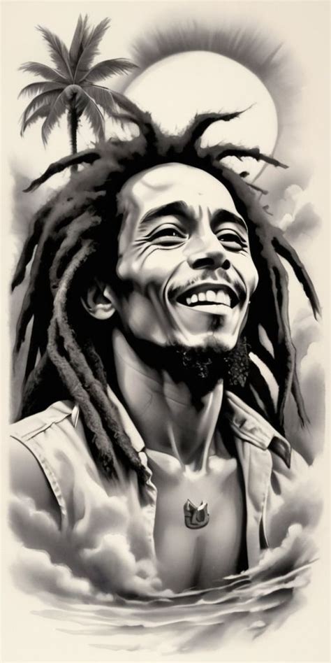 Bob Marley Tattoo Design In 2024 Bob Marley Art Bob Marley Tattoo