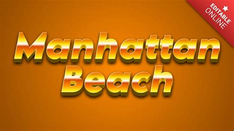 Manhattan Beach Text Effect Generator