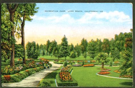 Recreation Park Long Beach Ca Postcard 1940s