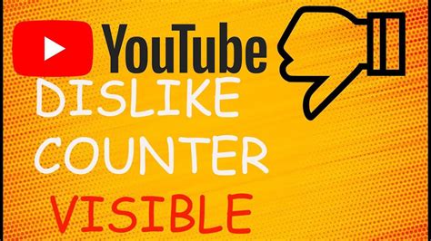 How To Restore Dislike Button On Youtube Re Enable YouTube Dislikes