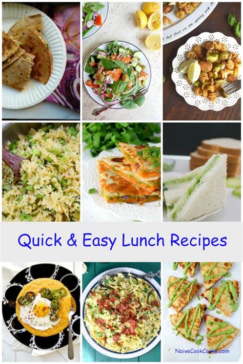 Quick & Easy Lunch Recipes | Naive Cook Cooks