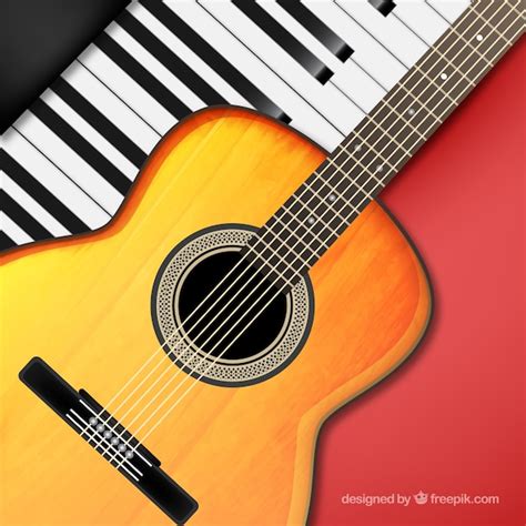 Free Vector | Music instruments background