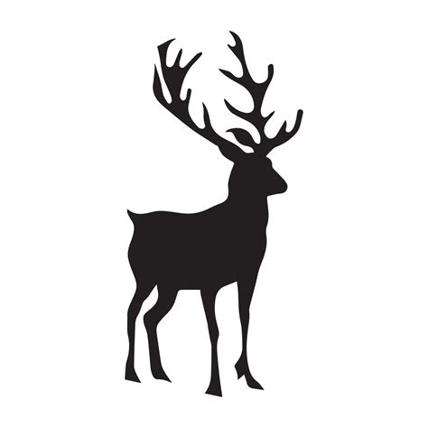 Deer Vector Silhouette Illustration, 24664430 Vector Art at Vecteezy