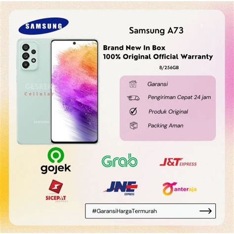 Jual Samsung A73 5G 8 256 GB Garansi RESMI Shopee Indonesia