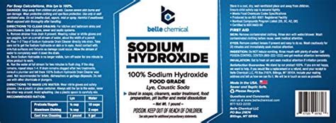 Sodium Hydroxide Pure Food Grade Caustic Soda Lye Pound Jar