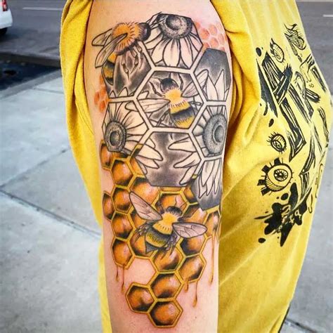 Beehive Pattern Tattoo