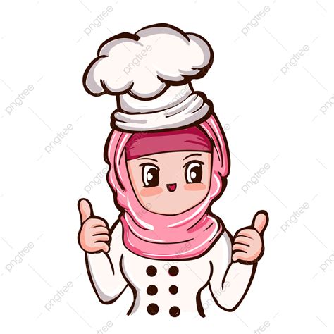 Cute Female Chef Clipart Hd Png Muslim Chef Cute Cartoon Muslim Chef