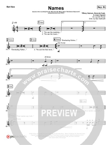 Names Bari Sax Sheet Music Pdf Maverick City Music Elevation Worship