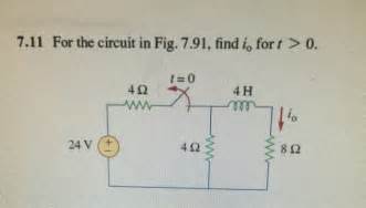 Solved For The Circuit In Fig 7 91 Find I O For T 0