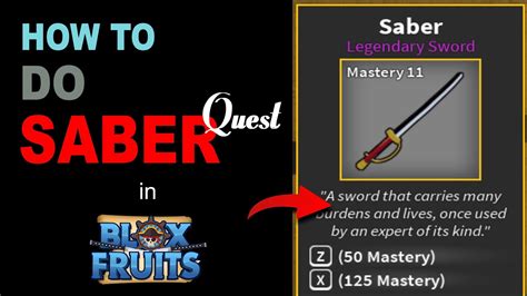 How To Do Saber Quest In BLOX FRUITS Saber Quest Guide In BLOX FRUITS