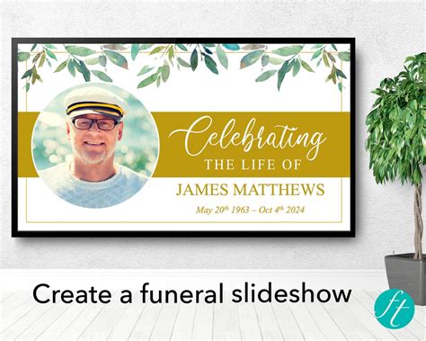 Funeral Slideshow Template in PowerPoint – Funeral Templates