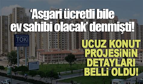 TOKİ nin ucuz konut projesinin detayları belli oldu Gündem Haberleri