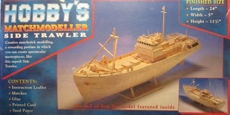 Hobby S Mm Matchmodeller Fishing Trawler Matchstick Model Boat Kit