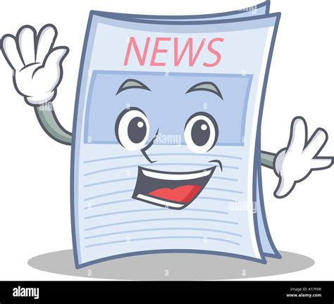 Waving newspaper character cartoon style Stock Vector Image & Art - Alamy