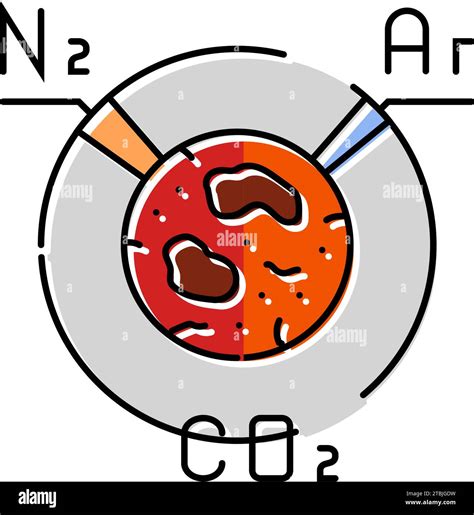 Martian Atmosphere Mars Planet Color Icon Vector Illustration Stock