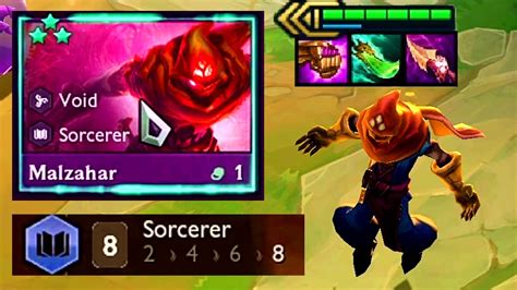 8 Sorcerer Malzahar 3 Star⭐⭐⭐ 10k Dmg Tft Set 9 5 Youtube