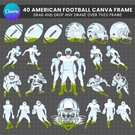 Editable Football Png Canva Etsy