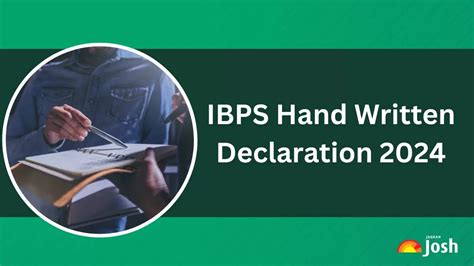 Ibps Clerk Hand Written Declaration Format Dimensions And Sample