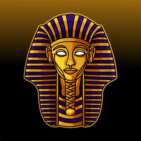 Pharaoh head mascot logo design illustration 10921006 Vector Art at ...