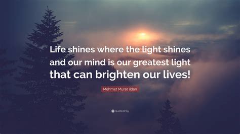 Mehmet Murat ildan Quote: “Life shines where the light shines and our