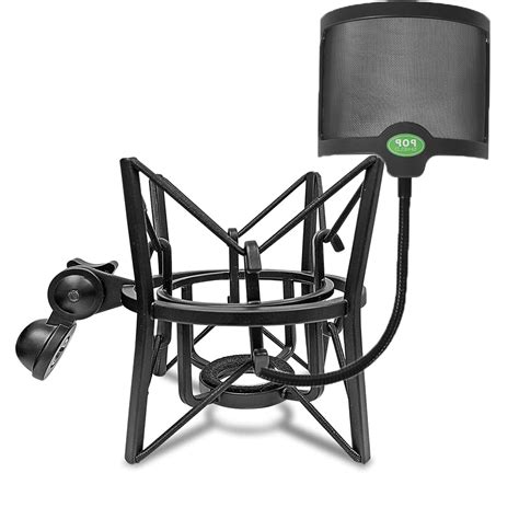 Techblaze Spider Shock Mount With Pop Shield Anti Vibration Condenser