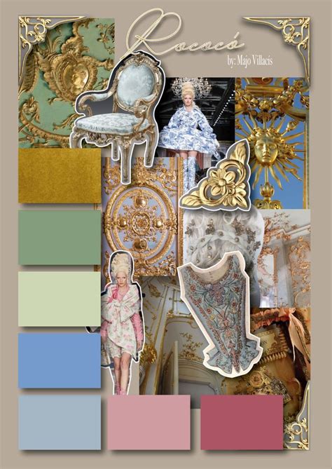 Rococo Moodboard Fashion Design Inspiration Board Fashion Design Books