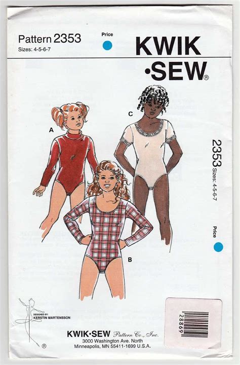 Uncut Kwik Sew Girl S Size Height