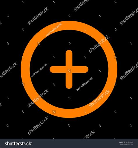 Plus Sign Circle Icon Zoom Positive Stock Vector Royalty Free