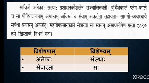 Class 8 Sanskrit Chapter 11 Savitribai Phule Part 3 16 December 2020 Youtube