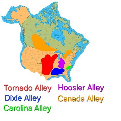 Quick & Dirty Map of Tornado Alleys : r/tornado