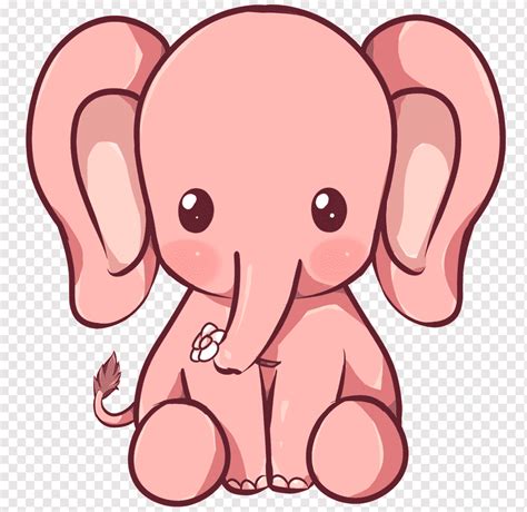 Ejemplo Del Elefante Rosado Ternura Del Dibujo Del Dibujo Animado Del