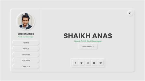 Complete Responsive Neumorphism Personal Portfolio Website Design Using
