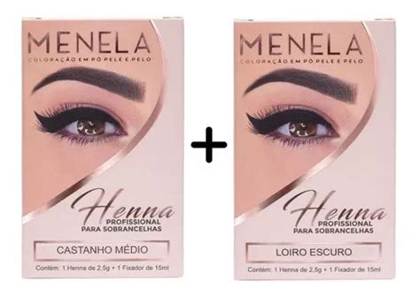 Kit De Henna Para Cejas Menela Color Marr N Medio Y Rubio Oscuro